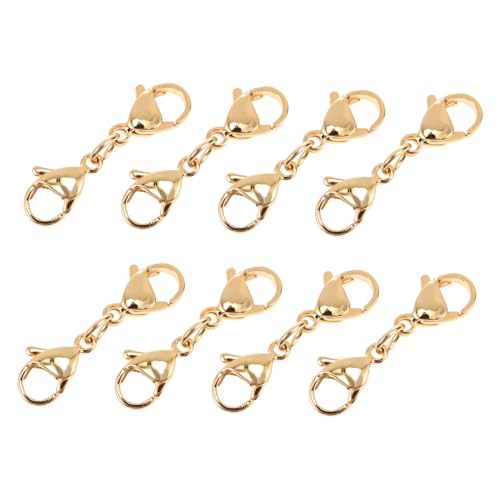 KAILIKETIY 10Stücke Doppelendige Karabinerverschlüsse DIY Schmuckzubehör Stabile Verbindungsschnallen für Armbänder und Goldene Farbe für Kreative von KAILIKETIY