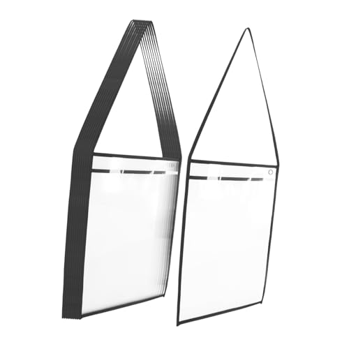 KAILIKETIY 10Stücke Hängende Job Ticket Halter Transparente Kunststoffhüllen Robuste Abwischbare Taschen für Büro und Schule für Dokumente und Organisation von KAILIKETIY