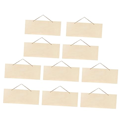 KAILIKETIY 10Stücke Hängendes Holzschild Unvollendete Holzplatten für DIY Basteln Hochzeitsdekoration Glatte und Natürliche Oberfläche für Projekte Hochwertiges von KAILIKETIY