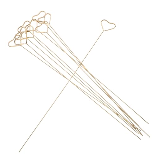KAILIKETIY 10Stücke Herzform Metallkartenhalter für Blumenarrangements DIY Geschenkpicks Tischkartenhalter für Hochzeiten Geburtstage und Valentinstag Stabil und Langlebig von KAILIKETIY