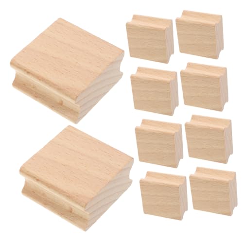 KAILIKETIY 10Stücke Leere Holzstempel zum Schnitzen Buchenholz für DIY Projekte Kreative für Designs und Präzise Details von KAILIKETIY