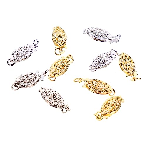 KAILIKETIY 10Stücke Ovaler Legierungsverschluss für Schmuck DIY Halskettenschließe und Armbandverbinder Handgefertigte Schmuckherstellung für Charmante Ketten und Projekte von KAILIKETIY