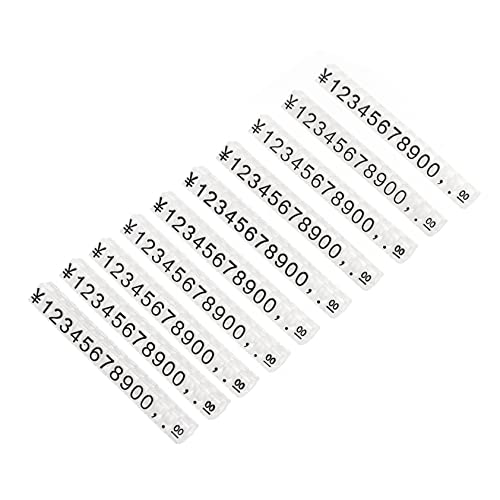 KAILIKETIY 10Stücke Preisetiketten für Schmuck Transparente Tags für Geschäfte Gedruckte Preisschilder mit Professioneller Preisnummer für Uhren und Schmuckanzeigen von KAILIKETIY