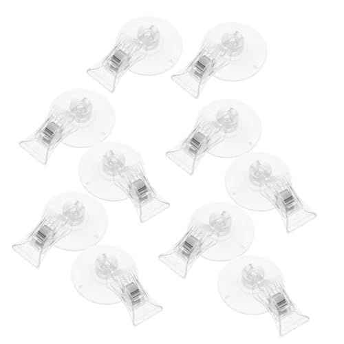 KAILIKETIY 10Stücke Saugnapf Clips für Preisschilder und Werbeschilder Transparente Etikettenhalter für Geschäfte Einsetzbar zur Präsentation von Informationen im Einzelhandel von KAILIKETIY