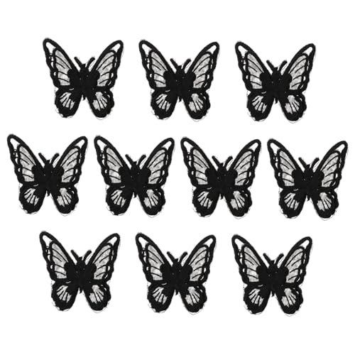 KAILIKETIY 10Stücke Schmetterling Patches zum Aufbügeln Stickerei für DIY Kleidung zur Stoffreparatur und Dekoration von Jacken Rucksäcken und Jeans von KAILIKETIY