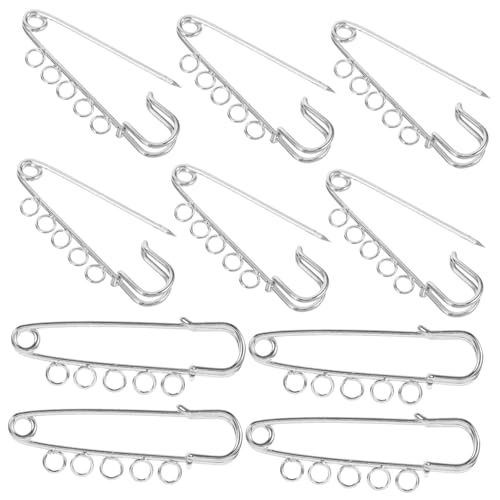 KAILIKETIY 10Stücke Sicherheitsnadeln mit Löchern Vielseitig Einsetzbare Metallbroschen für DIY Schmuck und Kunsthandwerk für Anstecknadeln Namensschilder und Ausweishalter KAILIKETIY 10Stücke Sicherheitsnadeln mit Löchern Vielseitig Einsetzbare Metallbroschen für DIY Schmuck und Kunsthandwerk für Anstecknadeln Namensschilder und Ausweishalter von KAILIKETIY