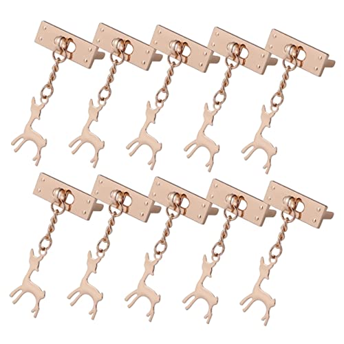 KAILIKETIY 10Stücke Teiliges Hirschförmige Dekorative Schnalle Handgefertigtes Beutel Zubehör für DIY Taschen Geldbörsen Handtaschen Goldene Schnallen für Eleganten Look KAILIKETIY 10Stücke Teiliges Hirschförmige Dekorative Schnalle Handgefertigtes Beutel Zubehör für DIY Taschen Geldbörsen Handtaschen Goldene Schnallen für Eleganten Look von KAILIKETIY