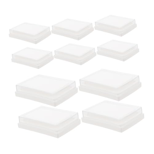 KAILIKETIY 10Stücke Teiliges Leeres Fingerabdruck Tintenkissen Hochdichte DIY Stempelkissen für Scrapbooking Handwerksprojekte und Mehr Tragbar und Sicher der Anwendung von KAILIKETIY