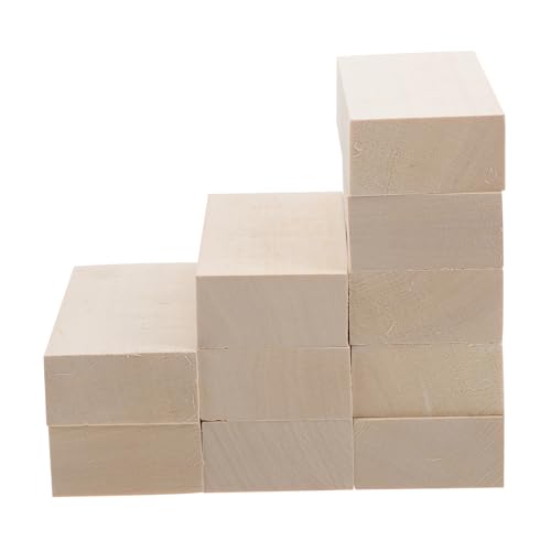 KAILIKETIY 10Stücke Unbehandelte Holzplatten Lindenholz für DIY Bastelprojekte Glatte Oberflächen Vielseitig Einsetzbar zum Schnitzen und Gestalten von KAILIKETIY