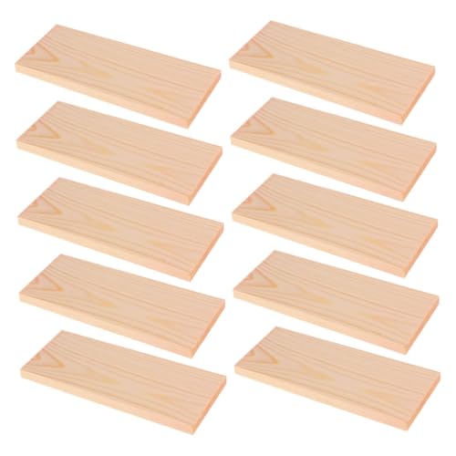 KAILIKETIY 10Stücke Unvollendete Kiefernholzbretter für DIY Projekte Schulprojekte und Modellbau Rechteckige Holzplatten für Kreative Handwerkskunst und Wohnkultur von KAILIKETIY