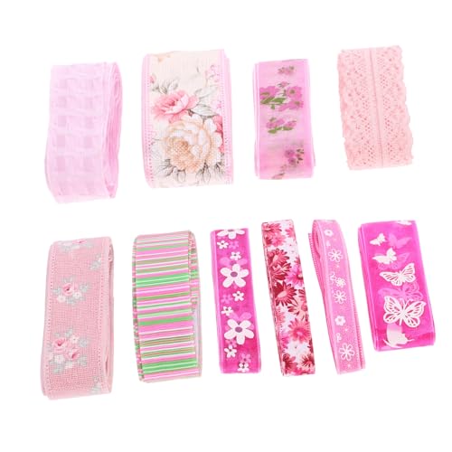 KAILIKETIY 10Stücke Zuschneidbares Geschenkband für DIY Projekte Blumenarrangements und Partydekorationen Bunte Glatte Textur für Kreative Verpackungen und Handwerksarbeiten von KAILIKETIY