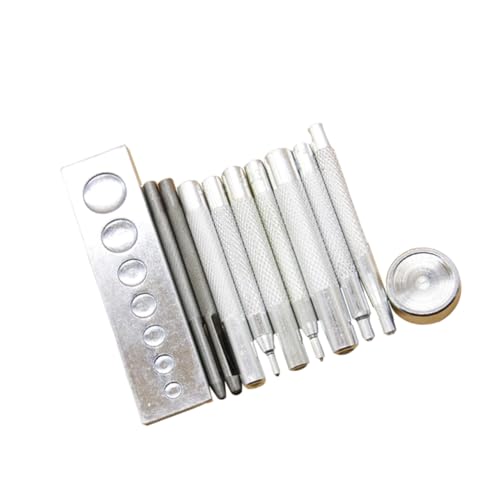 KAILIKETIY 11 Stück Teiliges Set Metall Schnappnieten Setter mit Basis Praktisches DIY Lederwerkzeug für Kleidung Geeignet für Knopflöcher Tragbar und Einfach zu Bedienen für Handarbeiten KAILIKETIY 11 Stück Teiliges Set Metall Schnappnieten Setter mit Basis Praktisches DIY Lederwerkzeug für Kleidung Geeignet für Knopflöcher Tragbar und Einfach zu Bedienen für Handarbeiten von KAILIKETIY