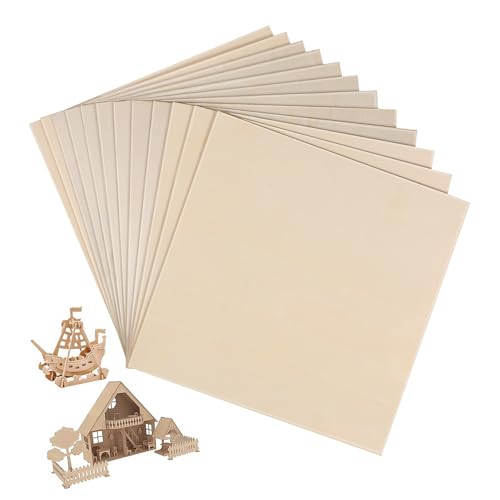 KAILIKETIY 12 Stück Unlackierte Holzplatten Quadratische Rohlinge Pappelholz für Diy Bastelprojekte Dekoration und Holzarbeiten KAILIKETIY 12 Stück Unlackierte Holzplatten Quadratische Rohlinge Pappelholz für Diy Bastelprojekte Dekoration und Holzarbeiten von KAILIKETIY