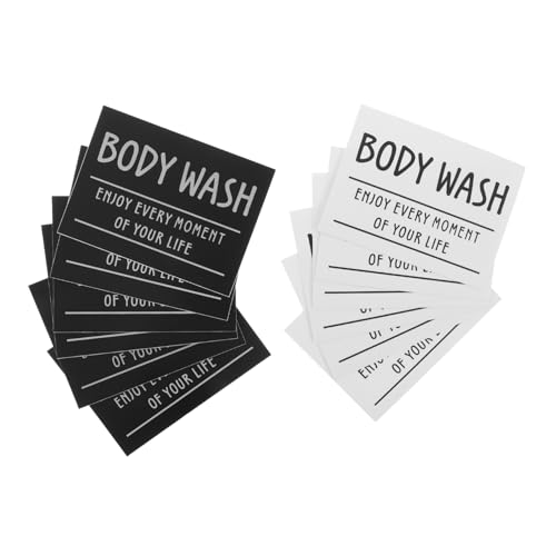 KAILIKETIY 12 Stück Wasserdichte Seifenetiketten Für Kunststoff-glasflaschen, Badezimmer, Küche, Handseifenspender, Etikettenaufkleber, Reinigungsflaschenetiketten Für Seife, Lotion, Shampoo von KAILIKETIY