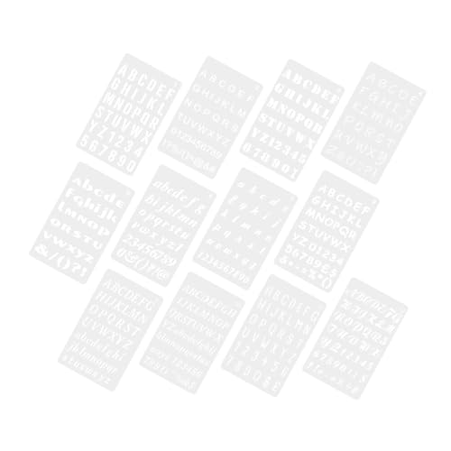 KAILIKETIY 12Blätter Alphabet und Zahlenschablonen Pet Wiederverwendbar für DIY Malerei und Heimwerkerprojekte Wänden und Holzoberflächen von KAILIKETIY
