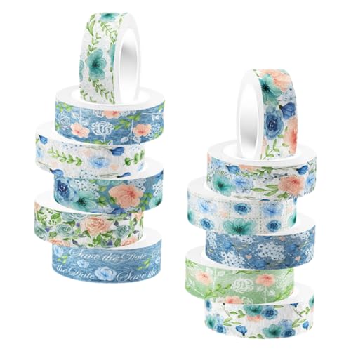 KAILIKETIY 12Rollen Washi Tape Dekoratives Klebeband mit Blumenmotiv für Scrapbooking Tagebuchgestaltung und DIY Projekte Transparentes Design für Anwendungen KAILIKETIY 12Rollen Washi Tape Dekoratives Klebeband mit Blumenmotiv für Scrapbooking Tagebuchgestaltung und DIY Projekte Transparentes Design für Anwendungen von KAILIKETIY