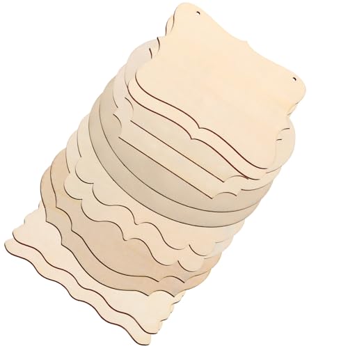 KAILIKETIY 12stücke Unbehandelte Holzplatten Für Bastelarbeiten Holzschild Zum Bemalen Dekorieren Und Gestalten Für Hochzeit Garten Und Mehr von KAILIKETIY