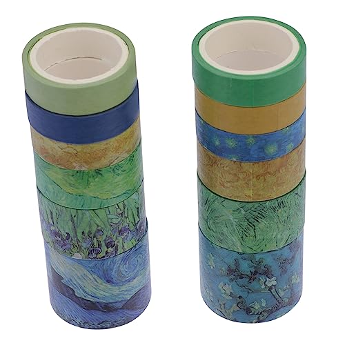 KAILIKETIY 12Stücke DIY Papierband Notizbuchband Set Kreative Klebebänder für Dekoration und Bastelprojekte für Tagebuch Geschenkverpackung und Mehr von KAILIKETIY