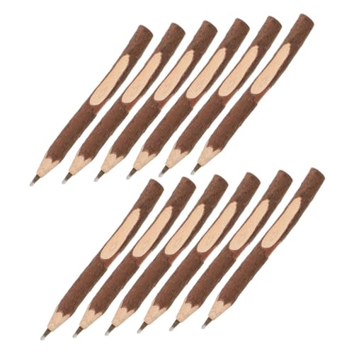 KAILIKETIY 12Stücke Holz Kugelschreiber Rustikale Stifte mit Schwarzer Langlebig und Leicht Schulutensilien und Bürobedarf Einzigartiges von KAILIKETIY