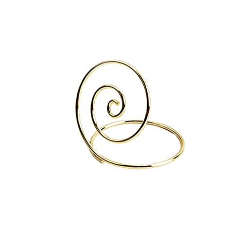 KAILIKETIY 12Stücke Runde Goldene Metallklammern für Notizen Fotohalter und Memostand Hochzeiten und Partys für Tischnummern und Sitzplatzdekoration von KAILIKETIY