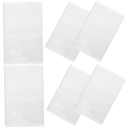 KAILIKETIY 12Stücke Selbstklebende Etiketten Taschen Transparente Kartenhüllen für Büro Zuhause für Namensschilder Fotos und Etiketten Wendeboxen von KAILIKETIY