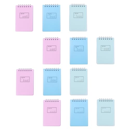 KAILIKETIY 12Stücke Spiral Notizblock Tragbare Memo Pads für Zuhause und Reisen Kreative Schreibunterlagen Zufälligen Farben Einfach Nachfüllbar und DIY Freundlich von KAILIKETIY