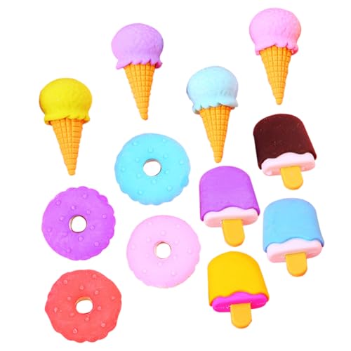 KAILIKETIY 12Stücke Süße Dessert Radiergummis für Multifunktionale Mini Radierer Eiscreme und Form Zubehör für Schule und Kreative Aktivitäten und Sicher KAILIKETIY 12Stücke Süße Dessert Radiergummis für Multifunktionale Mini Radierer Eiscreme und Form Zubehör für Schule und Kreative Aktivitäten und Sicher von KAILIKETIY