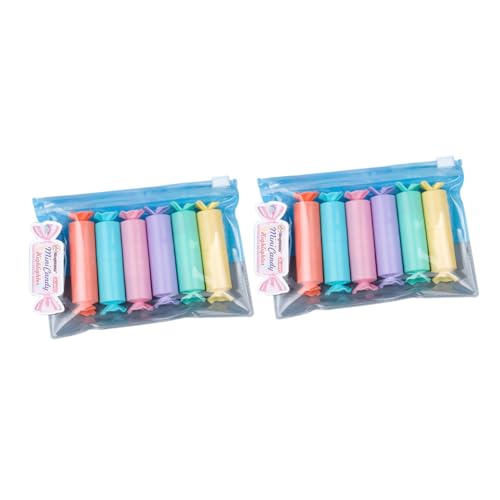 KAILIKETIY 12Stücke Süße Marker Stifte Farbenfrohe Highlighter für Schule Büro Kreativität Wasserlösliche Dekorationsmarker Candy Form für Notizen und Zeichnungen von KAILIKETIY
