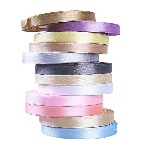 KAILIKETIY 12Stücke Yards Satinband Farben Weiches Geschenkband für Hochzeitsdekoration Bastelarbeiten Geschenkverpackung und Projekte KAILIKETIY 12Stücke Yards Satinband Farben Weiches Geschenkband für Hochzeitsdekoration Bastelarbeiten Geschenkverpackung und Projekte von KAILIKETIY