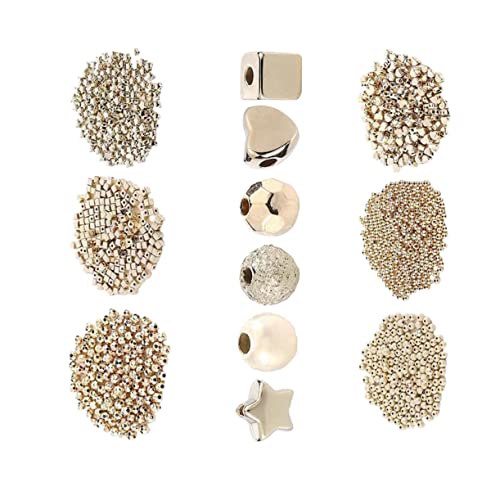 KAILIKETIY 1300 Stück DIY Perlen für Schmuckherstellung Goldene Spacer Perlen Geeignet für Halsketten Armbänder und Kreative Projekte Perfektes Zubehör für Designs von KAILIKETIY