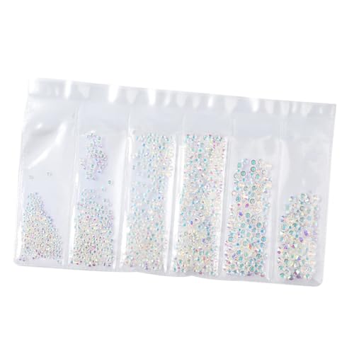 KAILIKETIY 1364 Stück Teiliges Nail Art Strasssteine Bunt Flachboden Schmuck Nägel DIY Maniküre Dekoration Langlebig Leicht für Natürliche und Künstliche Nägel Damen Nail Art Zubehör von KAILIKETIY