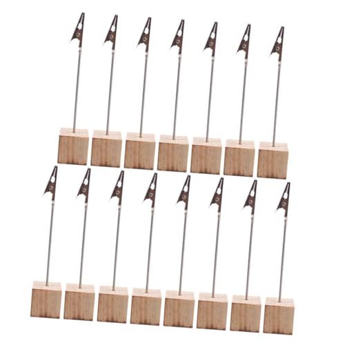 KAILIKETIY 15Stücke Vintage Holz Tischkartenhalter Fotohalter für Hochzeiten Menüs Memo Clips Stabile Deko mit Elegantem Design Geeignet für Tische und Veranstaltungen von KAILIKETIY