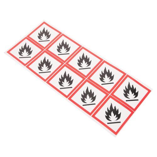 KAILIKETIY 1Blatt Warnaufkleber Für Brennbare Flüssigkeiten Selbstklebend Langlebig Einfach Verständlich Effektiver Auffälliges Design Beschichtung von KAILIKETIY