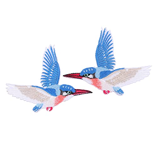 KAILIKETIY 1Paar Symmetrische Fliegende Vögel Aufnäher mit Wärmeübertragung für Jeans Hemden Rucksäcke Einfache Anwendung für Reparaturen und Dekoration von KAILIKETIY
