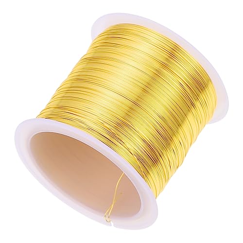 KAILIKETIY 1Rolle DIY Kupferdraht Goldfarben Flexibler Handwerksdraht für Schmuckherstellung und Bastelprojekte Langlebig und Wiederverwendbar Dekoration und KAILIKETIY 1Rolle DIY Kupferdraht Goldfarben Flexibler Handwerksdraht für Schmuckherstellung und Bastelprojekte Langlebig und Wiederverwendbar Dekoration und von KAILIKETIY