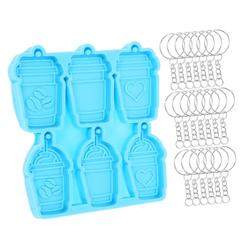 KAILIKETIY 1Satz Flexible Silikonform für DIY Schlüsselanhänger und Getränkebecher Antihaftbeschichtet Teilig Gießform für Kaffeetassen und Charm Dekoration von KAILIKETIY