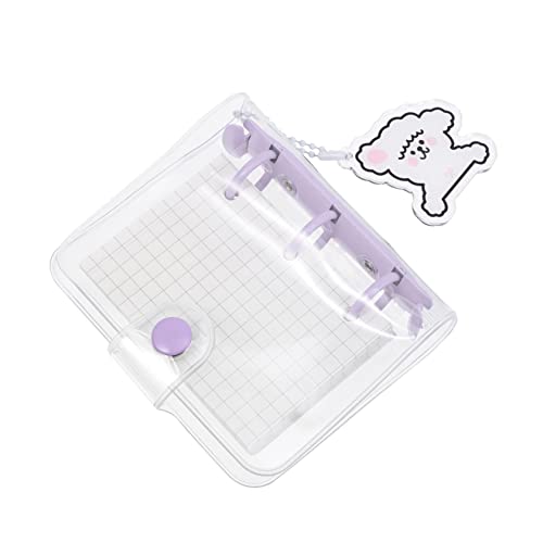 KAILIKETIY 1Satz Mini Ringe Binder Notebook mit PVC Hülle und Loose Leaf Ordner Teiliges mit Kariertem Innenpapier und Aufbewahrungstasche für Notizen und Kreative Projekte von KAILIKETIY