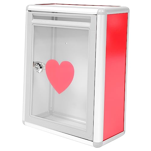 KAILIKETIY 1Stück Transparente Herzbox mit Schloss Abschließbare Spendenbox für Briefe und Vorschläge für Fundraising und Beschwerdeannahme aus Hochwertigem Material KAILIKETIY 1Stück Transparente Herzbox mit Schloss Abschließbare Spendenbox für Briefe und Vorschläge für Fundraising und Beschwerdeannahme aus Hochwertigem Material von KAILIKETIY