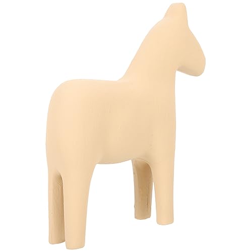 KAILIKETIY 1Stücke Chic Holzpferd Ornament Niedliches für Dekoration im Wohnzimmer oder Schreibtisch Beige Handgefertigtes Holzspielzeug mit Exquisiten Details und Glatten Kanten KAILIKETIY 1Stücke Chic Holzpferd Ornament Niedliches für Dekoration im Wohnzimmer oder Schreibtisch Beige Handgefertigtes Holzspielzeug mit Exquisiten Details und Glatten Kanten von KAILIKETIY