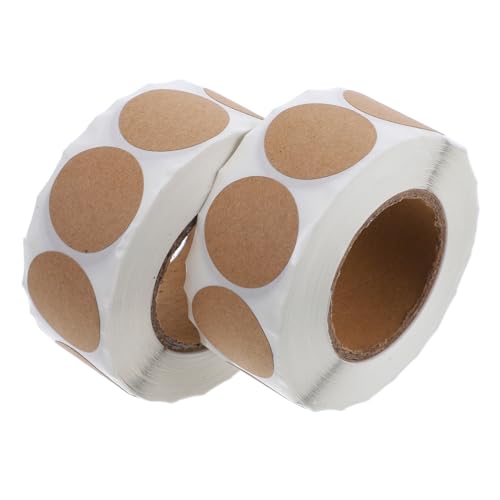 KAILIKETIY 2 Rollen Kraftpapier Aufkleber Diy Etiketten für Verpackung und Dekoration Permanent Haftende Sticker für Handgemachte Backwaren Scrapbooking und Sticker von KAILIKETIY