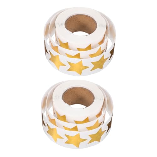 KAILIKETIY 2 Rollen Selbstklebende Sternaufkleber Je Pentagrammförmige Belohnungssticker Leuchtende Stern Sticker für Schule DIY Basteln und Geschenketiketten KAILIKETIY 2 Rollen Selbstklebende Sternaufkleber Je Pentagrammförmige Belohnungssticker Leuchtende Stern Sticker für Schule DIY Basteln und Geschenketiketten von KAILIKETIY