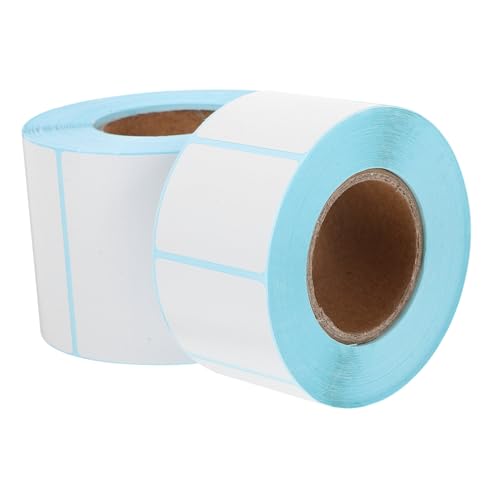 KAILIKETIY 2 Rollen Selbstklebende Thermoetiketten Wasserfest Blanko Etiketten für Adressierung und Beschriftung pro für Druck und Handbeschriftung von KAILIKETIY