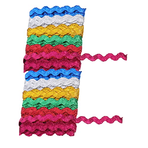 KAILIKETIY 2 STÜCK Teiliges Wellenrand Band für DIY Kleidung Farbiges Trim für Dekoration und Handwerk für Kleine Accessoires und Nähprojekte von KAILIKETIY