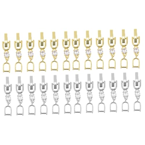 KAILIKETIY 2 Sätze Werkzeug Zur Verlängerung Von Armbändern Schließe Klemmverschlussverlängerung Halskettenschnallen Kettenverlängerungen Silberne Armbandverlängerung Legierung 12 Stücke * 2 von KAILIKETIY