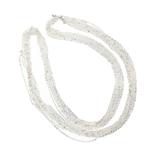 KAILIKETIY 2 Schmuckketten bescherung weihnachten geldgeschenke weihnachten fußringe geburtstagsgeschenke klein Herstellung Halskette Ketten Zubehör dünne Halskettenkette Eisen Silver von KAILIKETIY