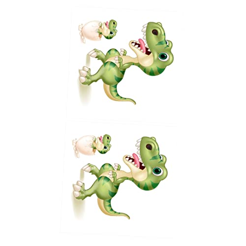 KAILIKETIY 2 Stück Dinosaurier Aufbügelpatches Bunte DIY Kleidung Aufkleber für Jeans Taschen und Mehr Hochwertiges Textil Schadstofffrei zum Dekorieren und Reparieren von KAILIKETIY