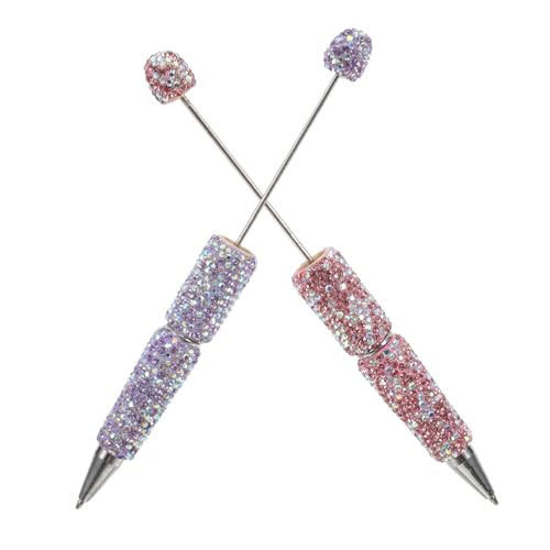 KAILIKETIY 2 Stück Glitzer Kugelschreiber mit Strasssteinen Einziehbare Perlenstifte für Diy Kreatives Schreiben Bürobedarf Geschenkidee für Studenten KAILIKETIY 2 Stück Glitzer Kugelschreiber mit Strasssteinen Einziehbare Perlenstifte für Diy Kreatives Schreiben Bürobedarf Geschenkidee für Studenten von KAILIKETIY