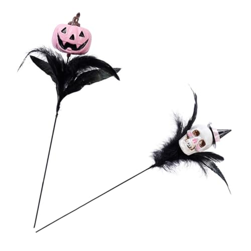 KAILIKETIY 2 Stück Halloween Dekorative Künstliche Blumenstiele mit Schädelkopf Spukige Gothic Blumenzweige für DIY Basteln Gruselige Halloween Tischdeko und Party Ornamente Leicht und KAILIKETIY 2 Stück Halloween Dekorative Künstliche Blumenstiele mit Schädelkopf Spukige Gothic Blumenzweige für DIY Basteln Gruselige Halloween Tischdeko und Party Ornamente Leicht und von KAILIKETIY