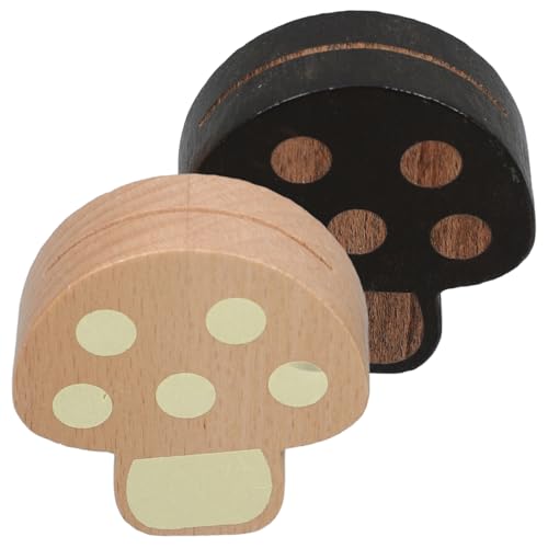 KAILIKETIY 2 Stück Holz Platzkartenhalter Pilzform Mini Namenskarten Foto für Winter und Weihnachtsfeiern Vielseitig Einsetzbar Stabil und Nachhaltig von KAILIKETIY