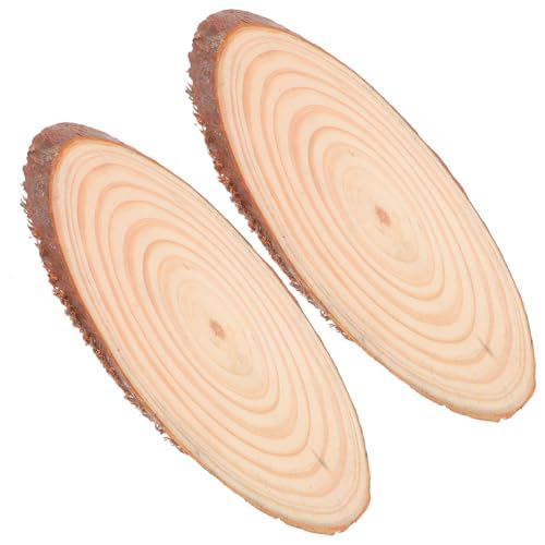 KAILIKETIY 2 Stück Holzscheiben, Rustikale Ovale Holzchips Für Tische, Mittelstücke, Heimdekoration, Hochzeit Und Handgefertigte Bastelkreationen KAILIKETIY 2 Stück Holzscheiben, Rustikale Ovale Holzchips Für Tische, Mittelstücke, Heimdekoration, Hochzeit Und Handgefertigte Bastelkreationen von KAILIKETIY